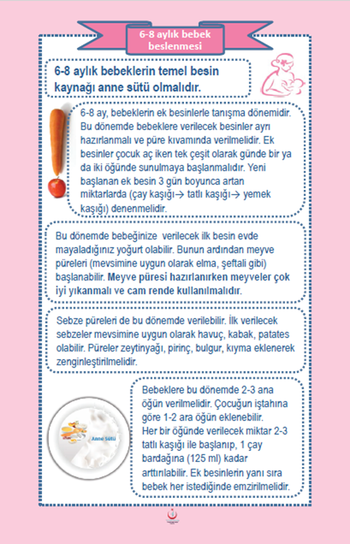 6-8 aylık bebek beslenmesi