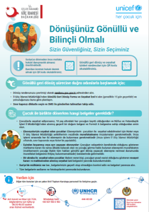 Dönüşünüz Gönüllü ve Bilinçli Olmalı